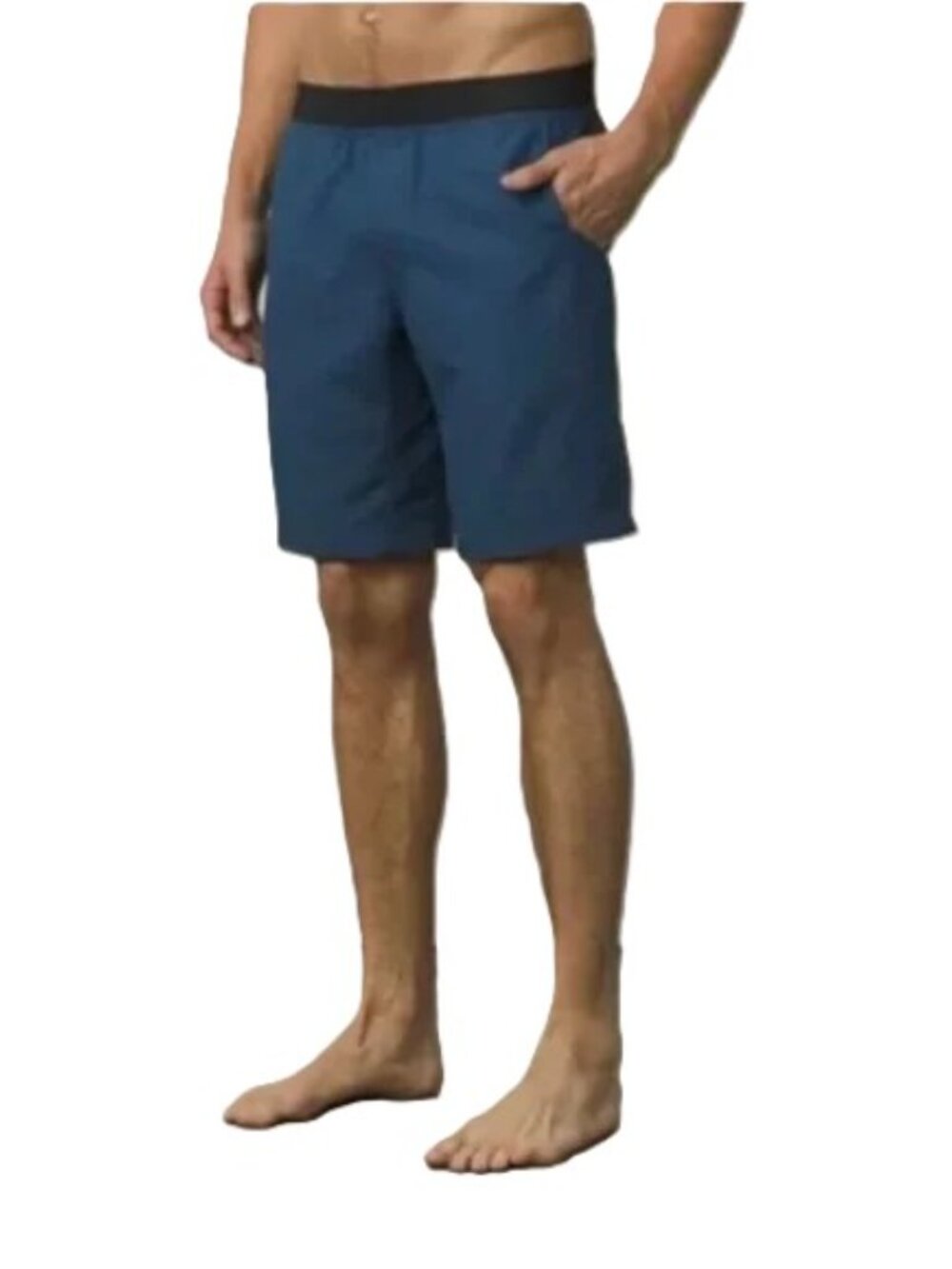 Prana Mojo Shorts Pull On Elastic Waist Blue Men's L Athletic Elastic Waist
